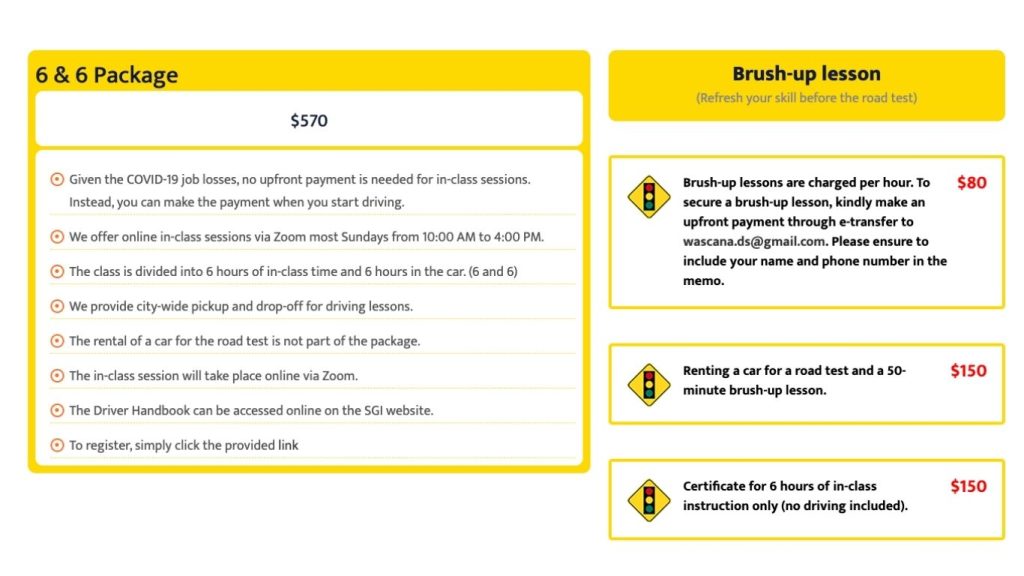 driving school Regina Saskatchewan